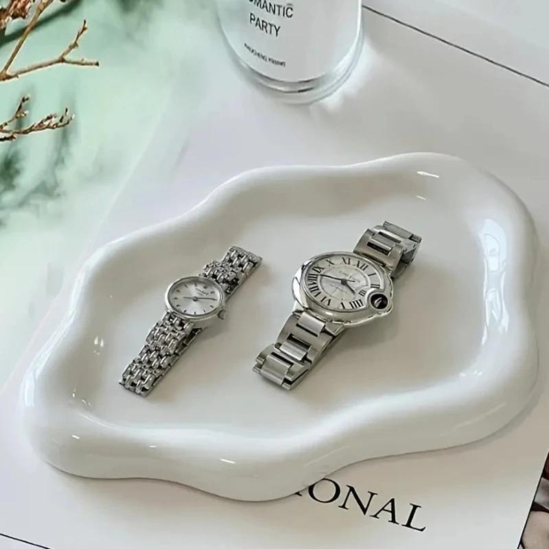 Simple Stylish Cloud Jewelry Storage Tray Jewelry Earrings Display Desktop Ornaments Gifts for Friends,Durable Plastic Material