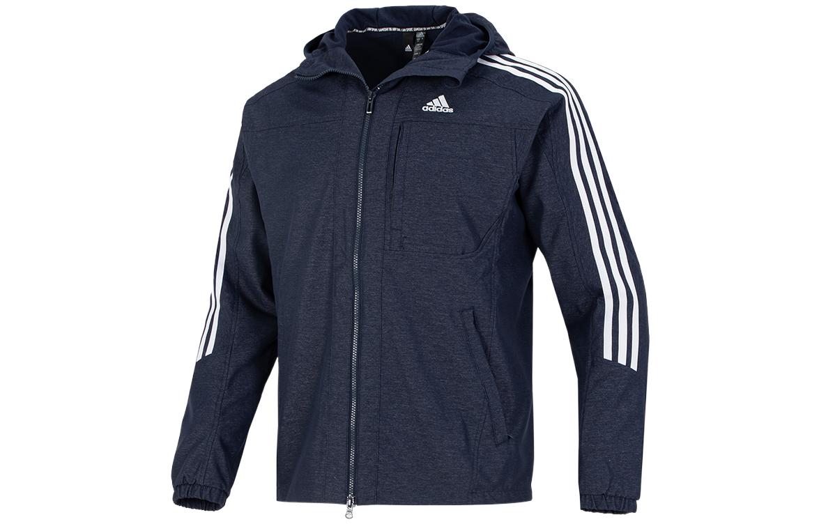 Adidas Jackets Men s Dark Blue Hooded Moderate Soft Shell HM2721 M