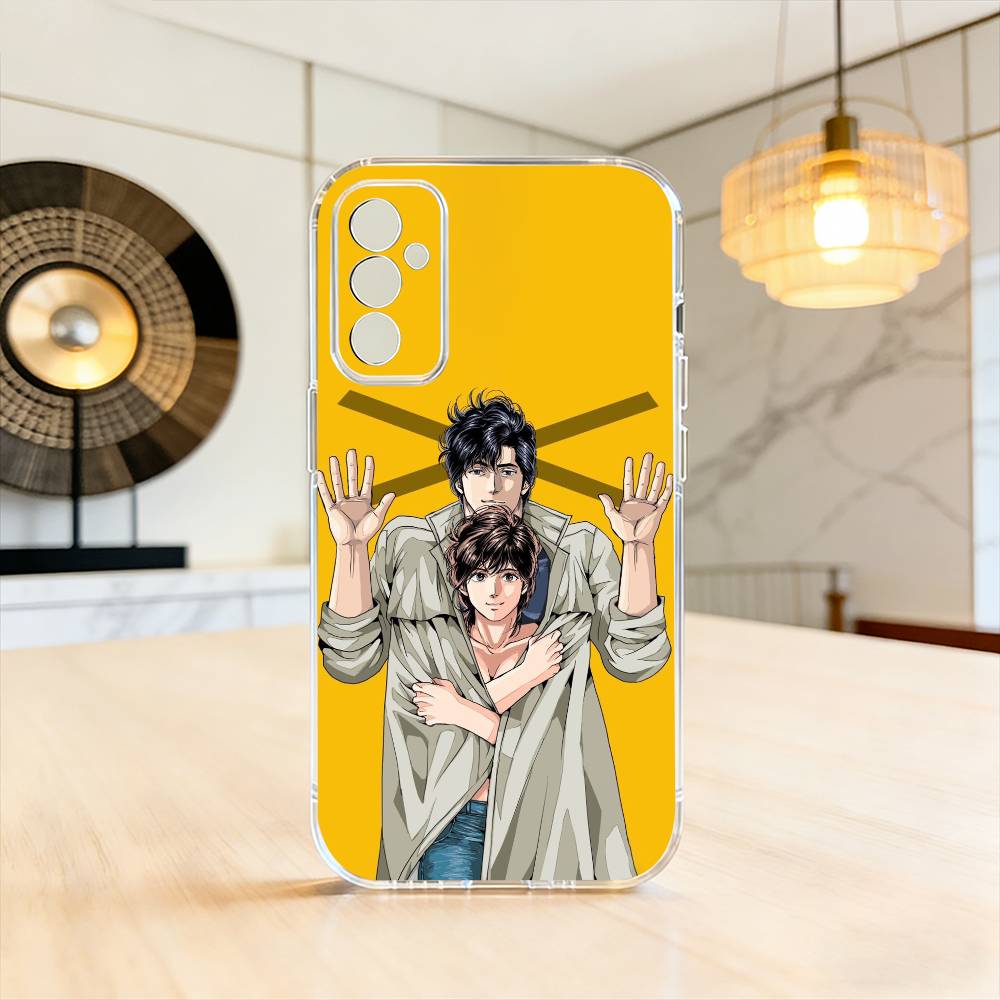

R-Retro City Hunter Comic Phone Case For SamsungA10,12,20,21S,30,31,40,50,51,52,70,71 Transparent Cover Samsung a21s