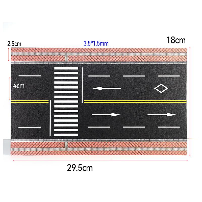 1Pcs Diy Building Kits Modeling Materials Micro Landscape Dioramas Simulation Traffic Road Base Plate N Scale Model Pvc Board