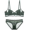 French Sexy Lace Underwear Female Rabbit Ears Soft Steel Ring Gathering Bra Cover Large Chest Small Large Size Bra Set