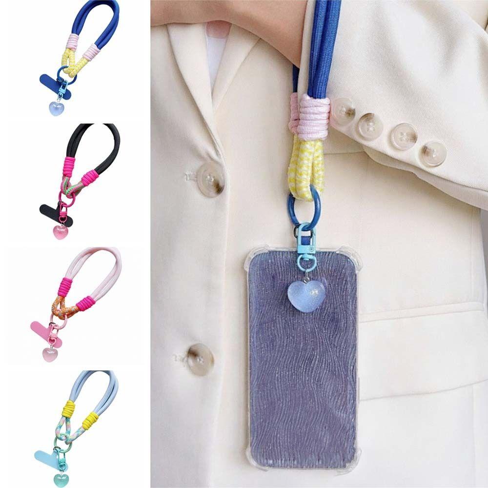 Detachable Mobile Phone Strap Love Keychain Mobile Phone Charm Mobile Phone Lanyard  Lanyard Patch