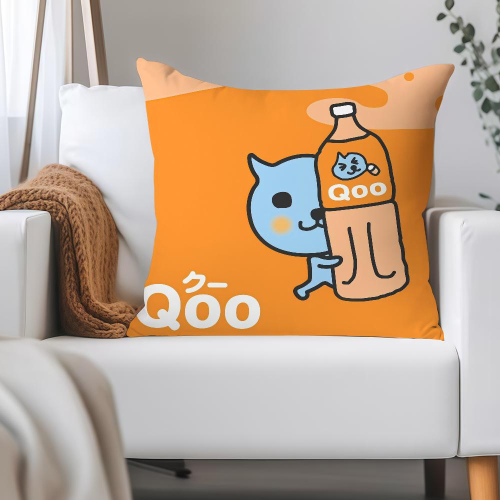 Cartoon Cute Q-Qoo-O Pillow Case Applicable Space For Guest Rooms Interiors Cars Office House Decoration