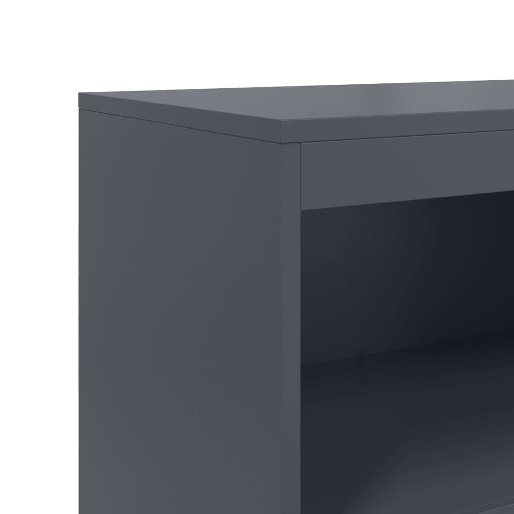 Highboard Anthracite 68.5 X 38.5 X 123.5 Cm Steel