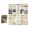 20 Pieces of PET Material Retro Scrapbook Stickers Book Creative DIY Collage Materials Journal Essential Supplies