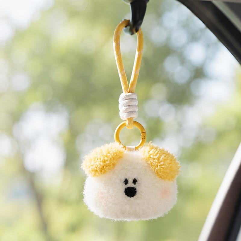 Plush Animal Bag Charm Keychains 1Pcs Cat Dog Lion Style Cute Decor for Women Car Key Gift