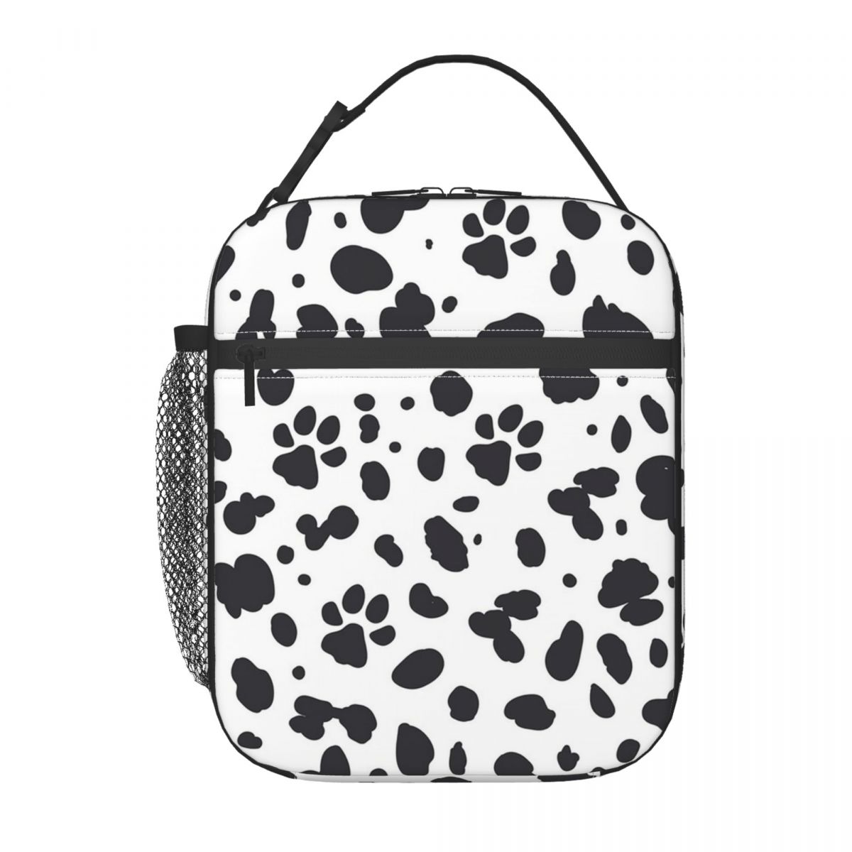 Dalmatian Spots Paws Print Dalmatian Dog Print Insulated Lunch Bag for Women Children Food Boxes Thermal Lunch Box Tote One Size