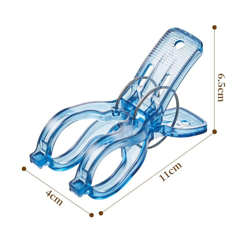 4 Pcs Pinces à Linge Séchantes Portables Transparentes Pince à Linge pour Antidérapant Coupe-Vent Pince à Vêtements Couette pour Organisateur Ménager