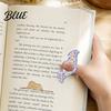 Hands-free Page Holder Shimmer Clip Holder Opener Transparent Thumb Book Reading Accessory Bat Heart Shape Plastic Bookmark for Lovers