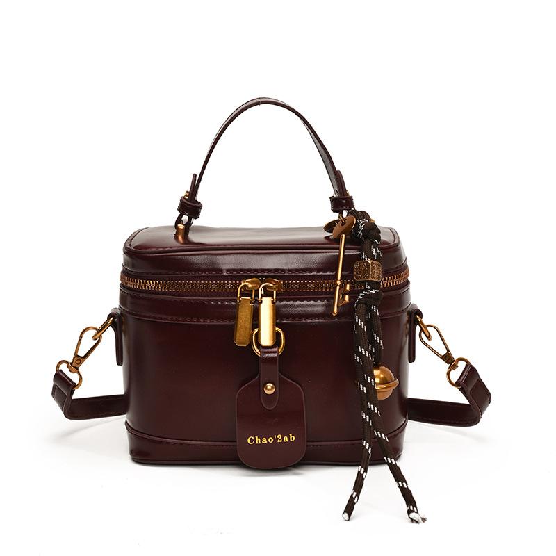 Retro portable shoulder bag women's autumn and winter new versatile messenger bag fashion box bag small square bag