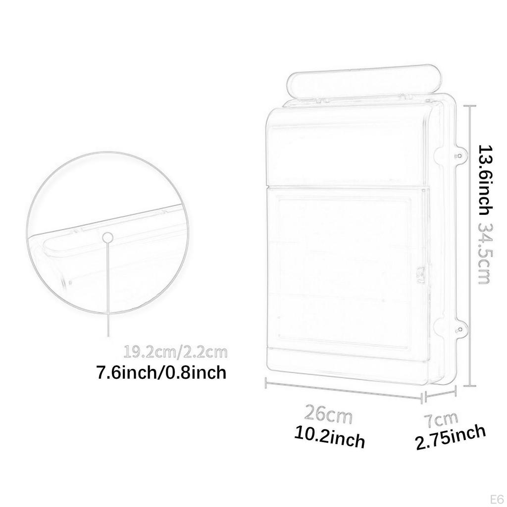 Wall Hanging Mailbox Post Box 13.5x10x2.7inch Drop Letter for Home Office