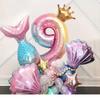 Balon Folie Număr Curcubeu 32 Inch Balon Digital Mini Număr Balon Folie Metalică pentru Petrecere Zi de Naștere Nuntă Decor Fundal