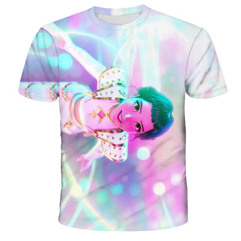 KPop Caçadores de Demônios Tigres Meninas Meninos Camiseta K-Pop Caçadores de Demônios Roupas Infantis Camisetas Bonita Estampa de Desenho Animado Camiseta Tops