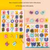 Macaron Color Wooden Alphabet & Number Puzzle for Children's Early Education, Ages 3-6