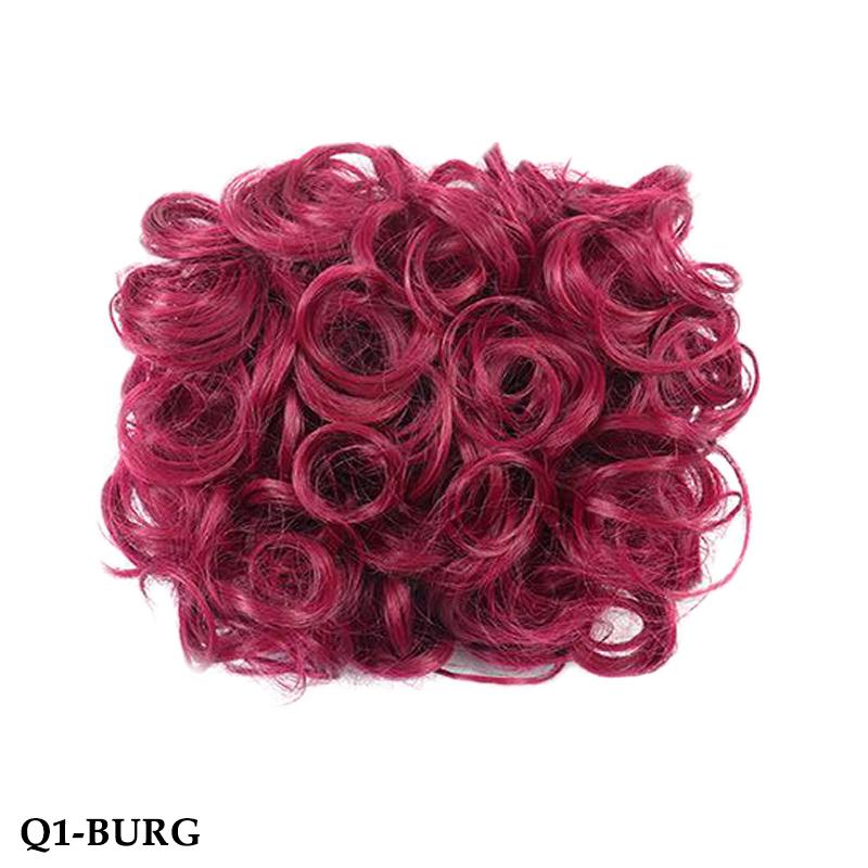 MERISIHAIR Perucă Chignon ondulată naturală pentru femei, extensii de păr din fibre sintetice de culoare pură, potrivite pentru petrecere, nuntă, utilizare zilnică