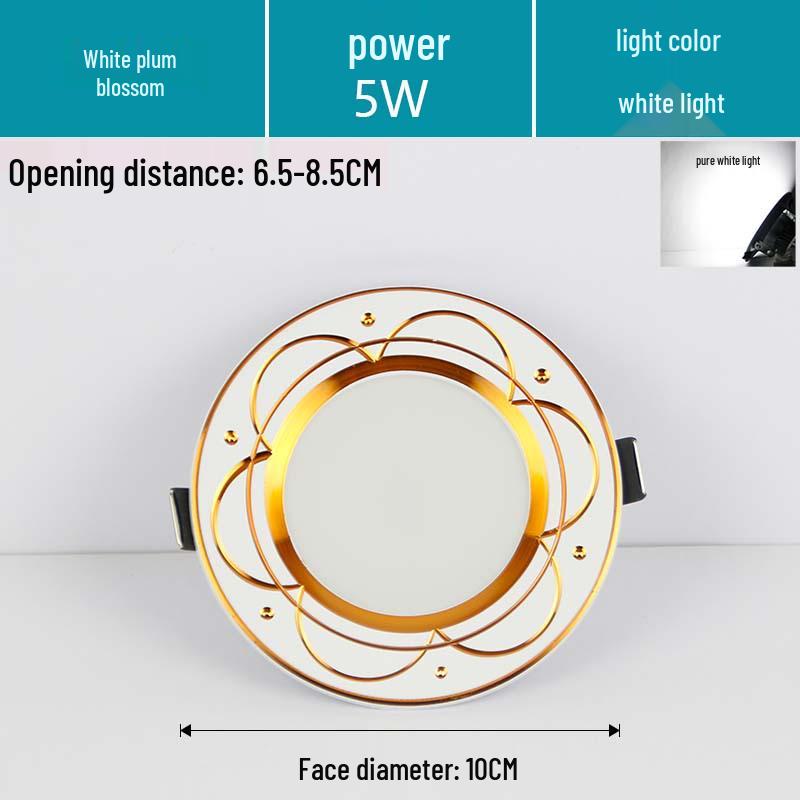 7.5-Inch Recessed Ceiling Downlight with 3-Color Dimming for Living Room