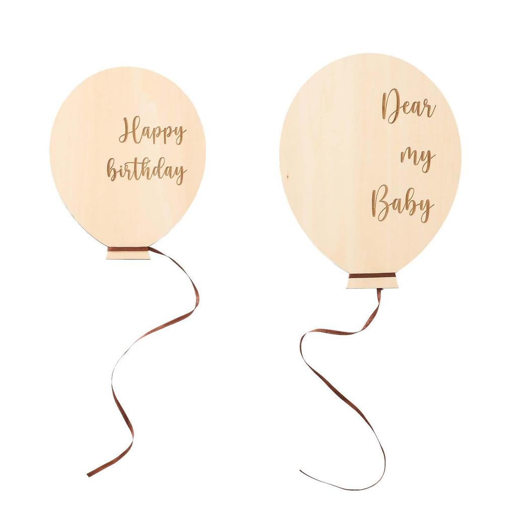 Monthly Balloons, Wooden Party Supplies, Photo Props, Toddlers, Boys,
