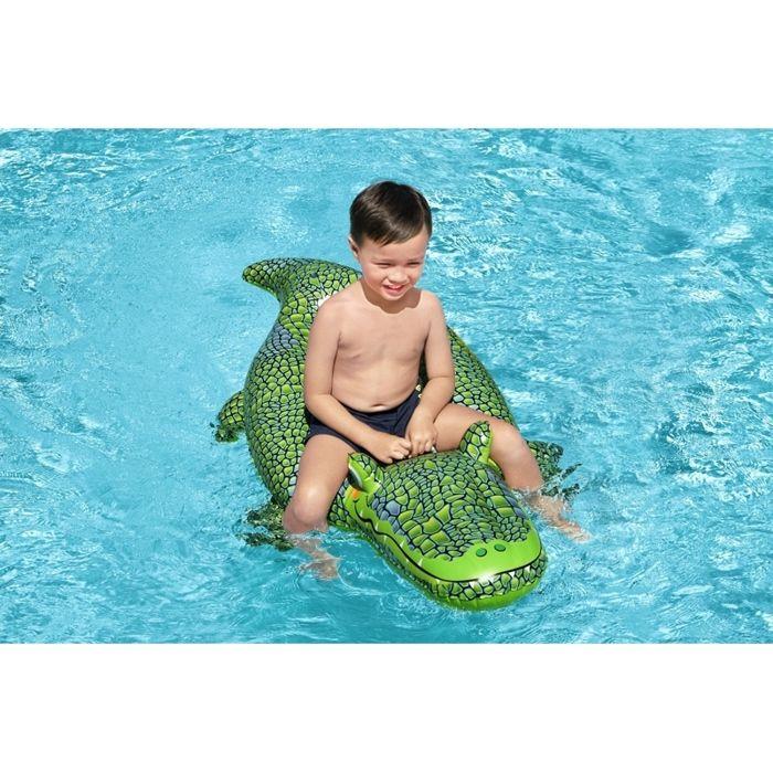 Jouet Gonflable Pour Enfants - BESTWAY - Crocodile - Vert - PVC - 148x67x29 Cm