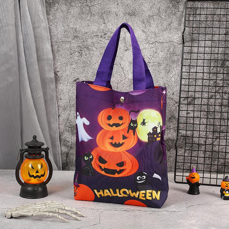 New Halloween Gift Bag Handbag Candy Bag Ghost Festival Pumpkin Bag Decoration Props Children's Gift Bag