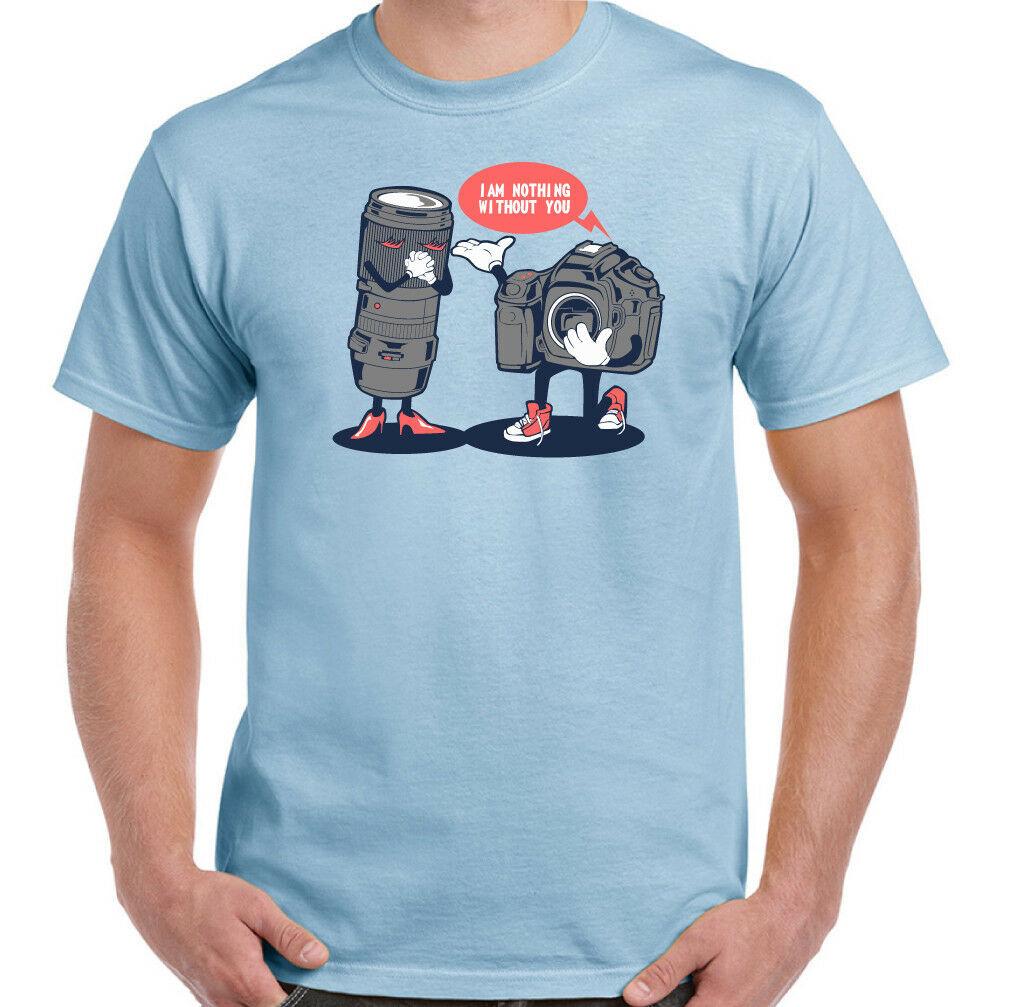 26 Photography T-Shirt Mens Funny Photographer Camera Lens Top Nothing Without You Unisex T-Shirt XL