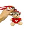 Cool Teddy Bear Plush Keychain Cute Stuffed Animal Pendant For Student School Bag Backpack Charm Accessory