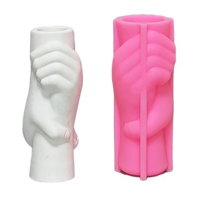Handheld Vase Silicone Mold 3D Planter Cement Gypsum Mould Resin Flowerpot Mold Succulent Plant Flowerpots Decors
