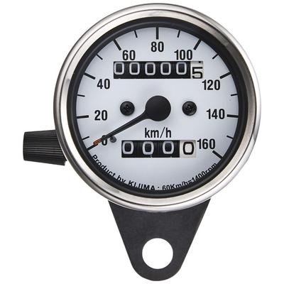 Motorcycle Speedometer Mechanical 160km/h 61mm Type A Trip Meter Universal White Panel 510-006W