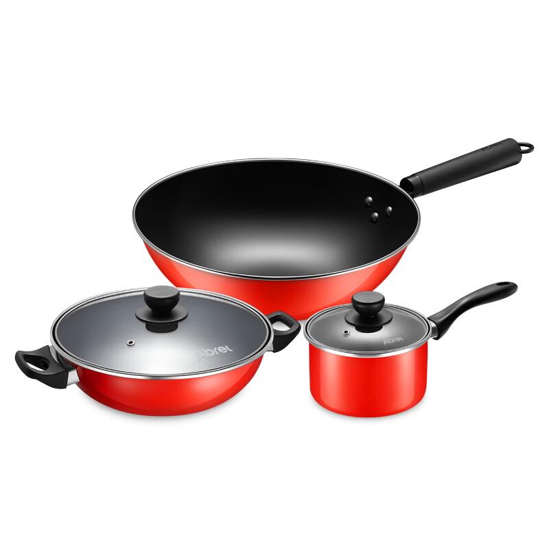 Amboli Enamel 3-Piece Cookware Set