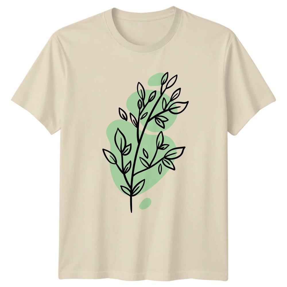 Minimalist Botanical Leaf Branch TShirt Minimalist Botanical Plant Nature