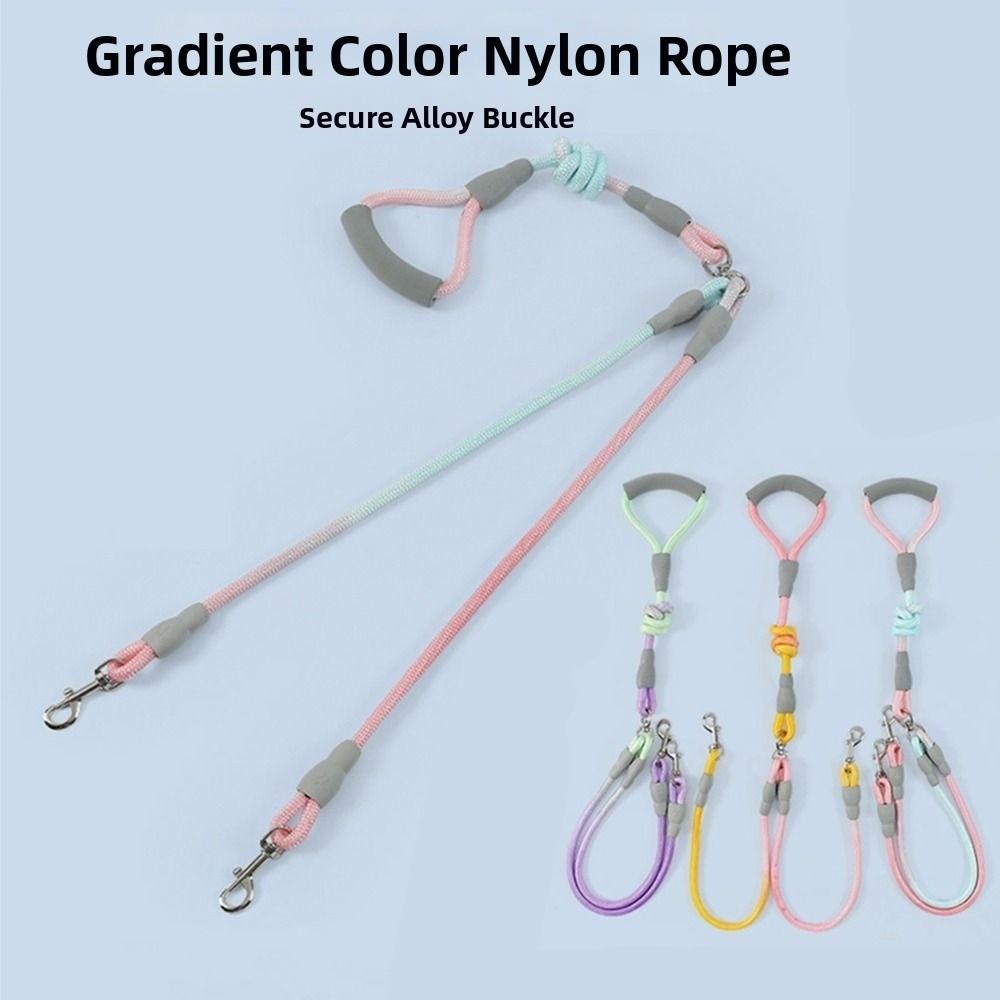 Adjustable Dual Dog Leash Set 360° Swivel Dog Running Leash Pet Training Lead  Pet Accessories