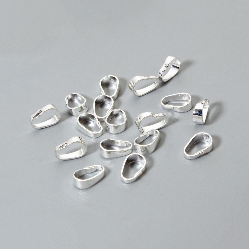 50pcs Brass Pendant Pinch Bails Clasps Gold Plated Sliver Plated Multisize Brass Melon Seed Buckle High Quality Jewelry Findings