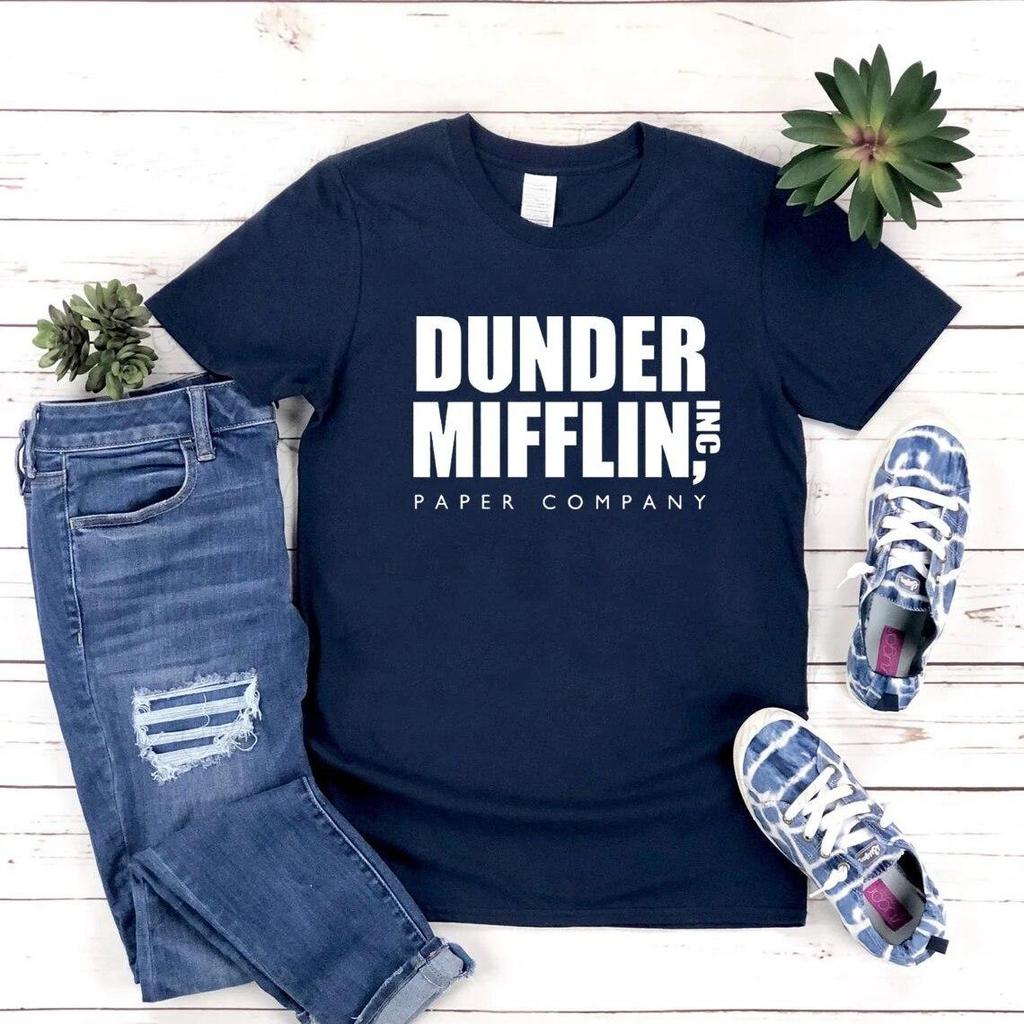 Dunder Mifflin Tişörtü Ofis Hediyesi Dwight Schrute Tişörtü Komik TV Şovu Tişörtü Dunder Mifflin Kağıt Şirketi Unisex Tişörtler Üstler