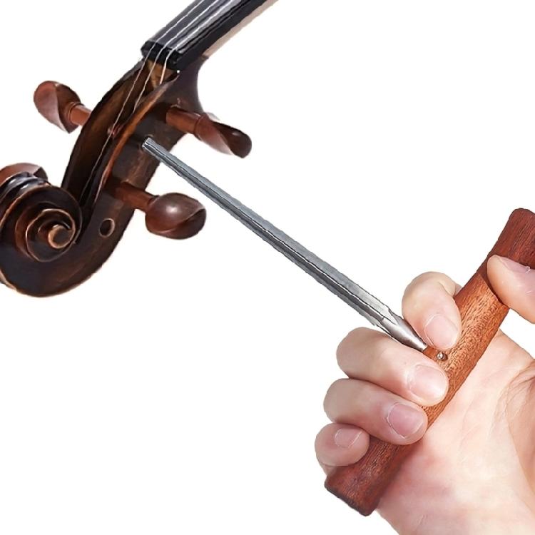 Professional Violin Peg Hole Tapering Tool Wood and Steel Construction Comfort Handle for Instrument Repair Specialists
