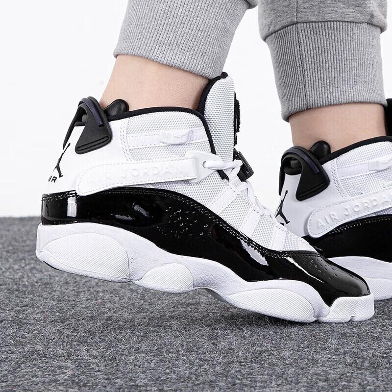 (GS) Air Jordan 6 Rings 'White Black' Kids' 323419-104
