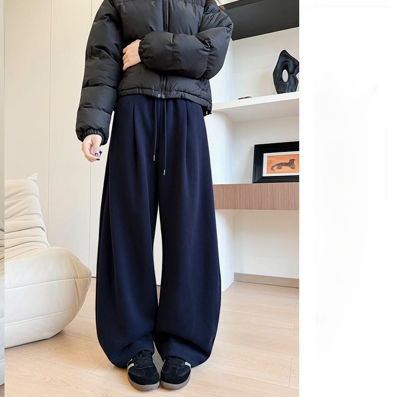 Girl High Waist Flared Pants With Cotton Polyester Fabric For Fall Winter Casual Wear