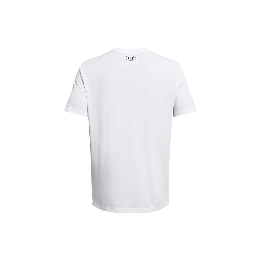 Under Armour UA Sportstyle Logo Print Crew Neck Short Sleeve T-Shirt Men Tops White 1382911-100