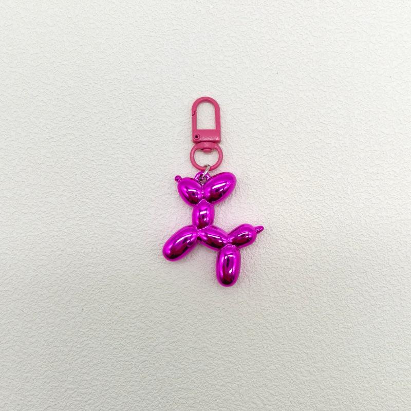 Color-Plated Balloon Dog Acrylic Keychain Pendant