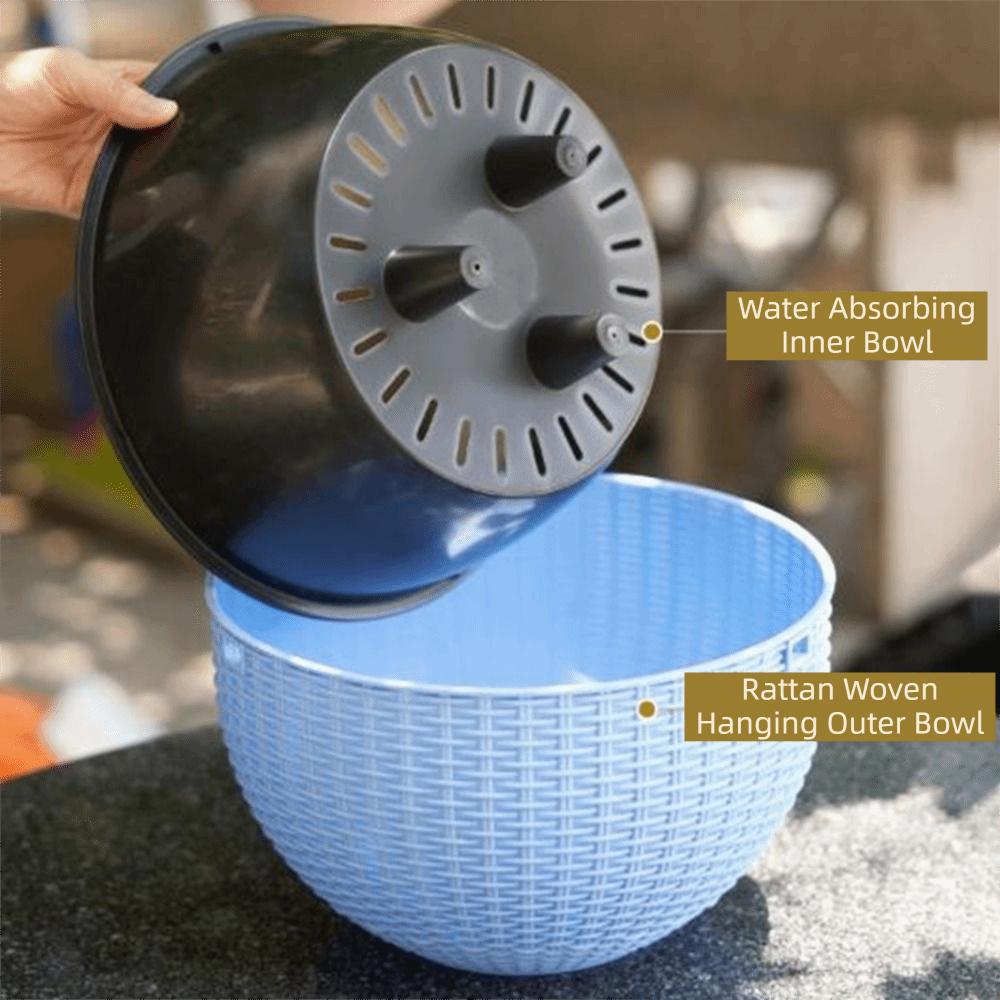 Plastic Imitation Rattan Hanging Pot European Style Macrame Plant Hanger  Garden