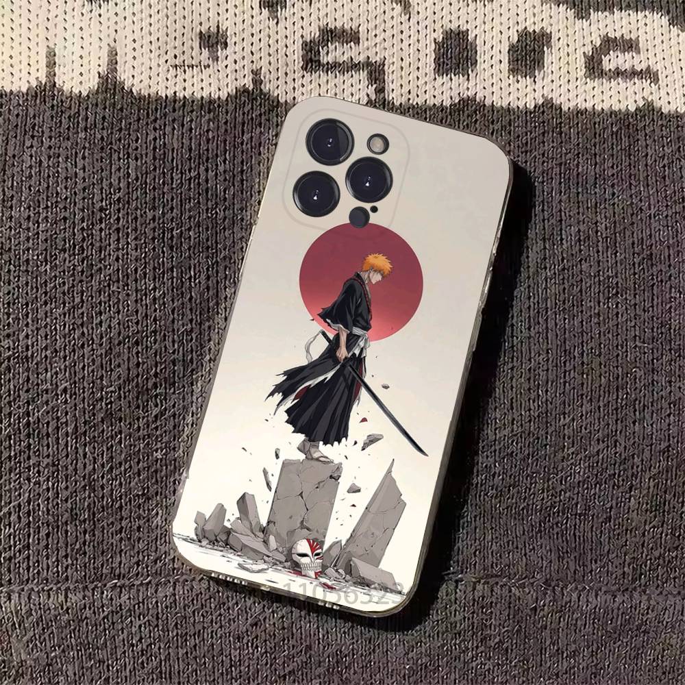 

Kurosaki Ichigo B-Bleach Rukia Phone Cases For iPhone 17 16 15 14 13 12 11 Pro Max Plus Luxury Camera Protection Plastic iPhone13