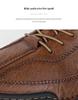 Men's Genuine Leather Soft Sole Casual Shoes - Autumn/Winter Large Size, Handmade and Comfortable.