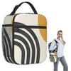Mid Century Modern Gold - Sun And Rainbow Insulated Lunch Bag for Women Children Leakproof Food Boxes Thermal Lunch Box Tote