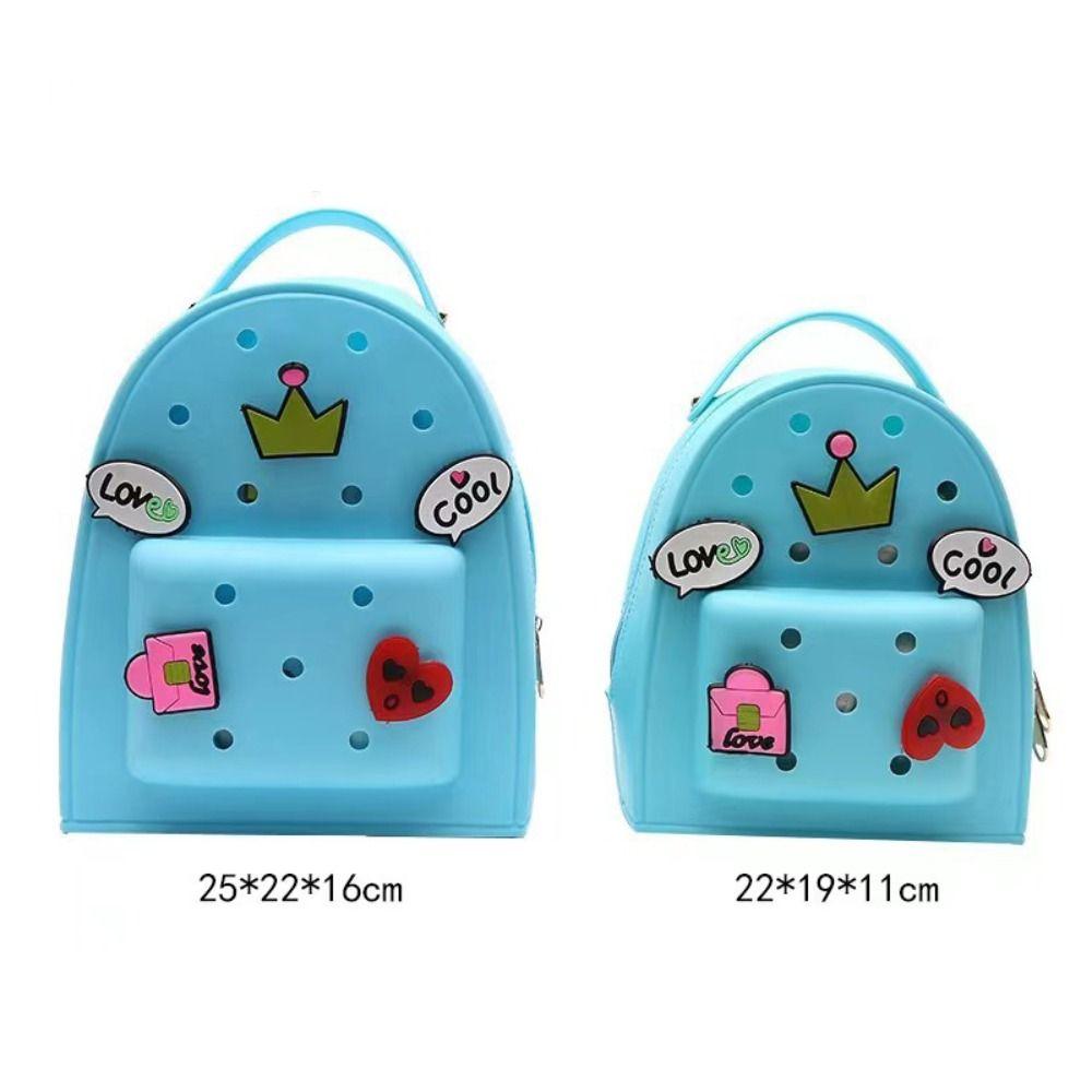 Adjustable Straps Kids Schoolbags Zippered Kindergarten Knapsack Fashion Silicone Backpack  Ladies