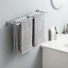 SUS 304 Stainless Steel Wall Mount Towel Holder Household Double Towel Rod Bathroom Rustproof Towel Rack