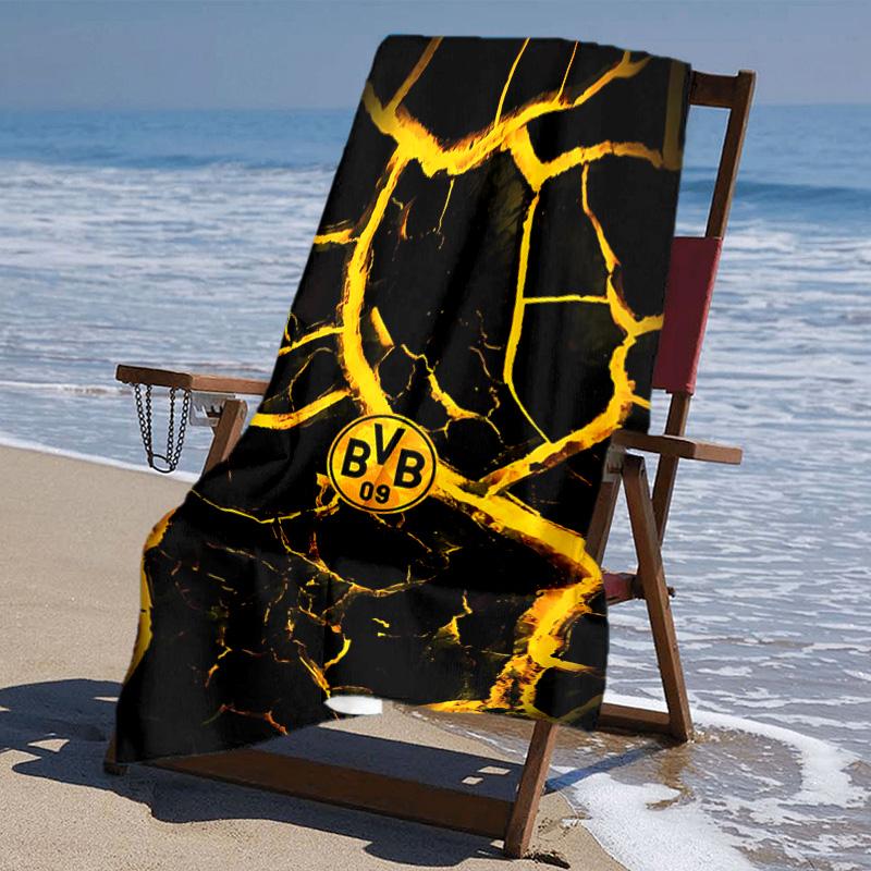 Proof Beach Towel with Borussia Dortmund Pattern - Soft,absorbent,quick-drying,machine Washable - Perfect for Swimming,camping,bathing