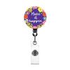 Retractable Badge Holder with Metal Clip Rotating ABS Badge Holder for Student Teacher Doctor Nurse Badge Holder