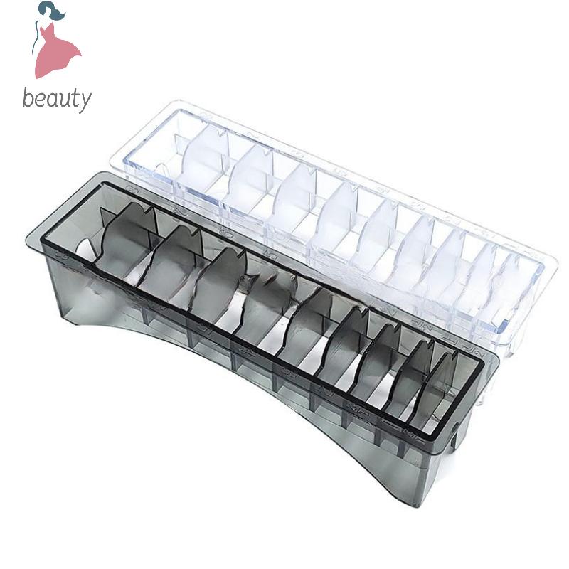 10Grid Guide Limit Comb Cover Storage Box Hair Clipper Rack Holder Organizer Case Salon Barber Tools For General