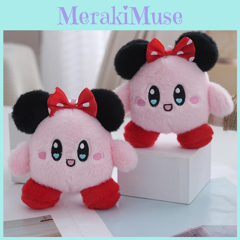 Pinkes Kirby Fröhliches Plüschtier Mit Entzückender Schleife Entworfen Für Einzigartige DIY-Accessoires Mode