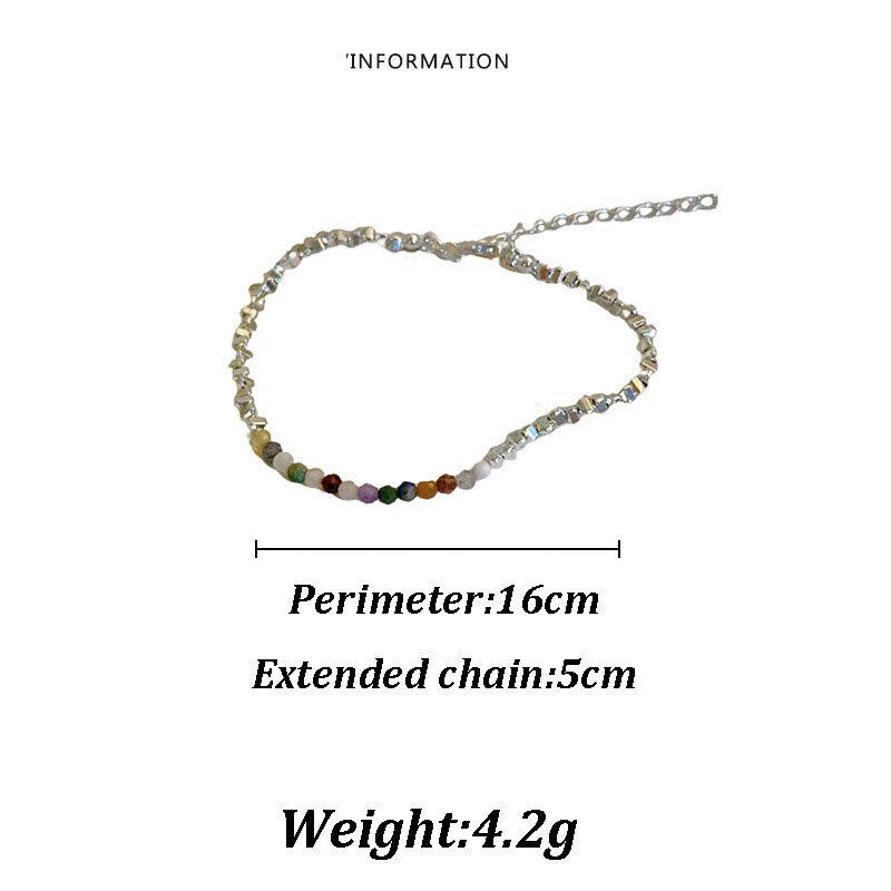 Broken Silver Faux Pearl Bracelet Fashion Charm Women INS Round Bead Bracelets Personality Girls Small Design Irregularly Cut Party Jewelry Gifts