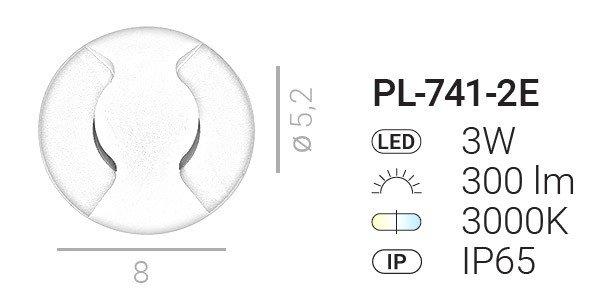 Gartenwandleuchte Basilio PL-741-2E Italux