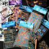 10Pcspack Transparent Stickers Shining Space-Time Gilding Whale Jellyfish Goldfish Birds Scrapbook Journal Diy Deco Material